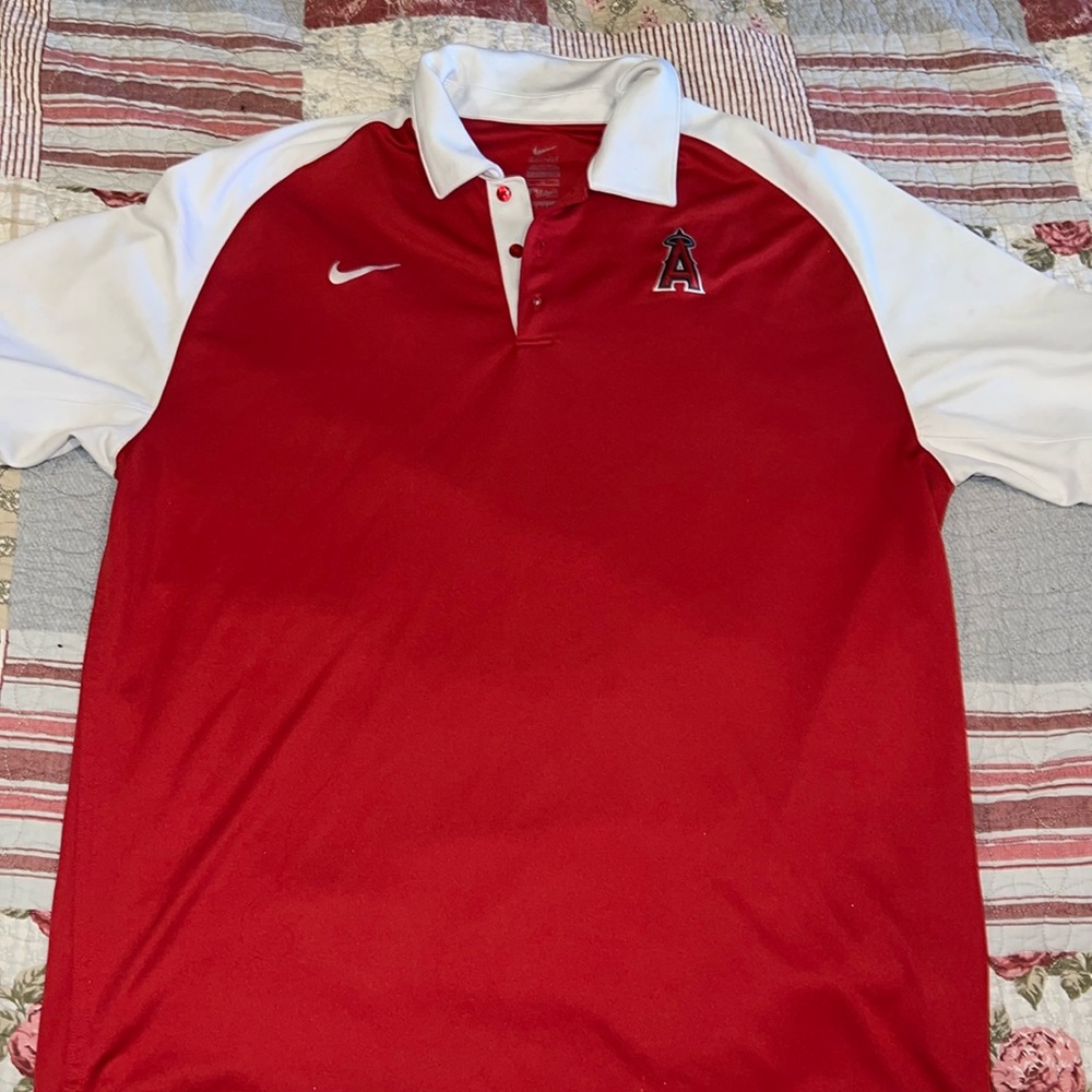 MLB Los Angeles Angels baseball Nike polo shirt XL